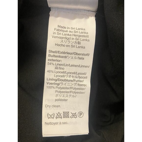 J Crew Pants Womens 10 Black Wide Leg Crop Pleated High Rise Linen NWT $128 - Picture 8 of 9